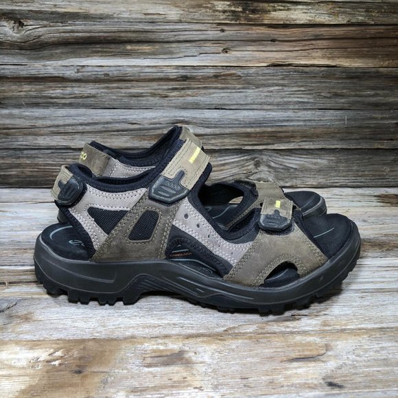 ECCO Yucatan Outdoor Hiking Nubuck Sandals Men 7 - Picture 4 of 9